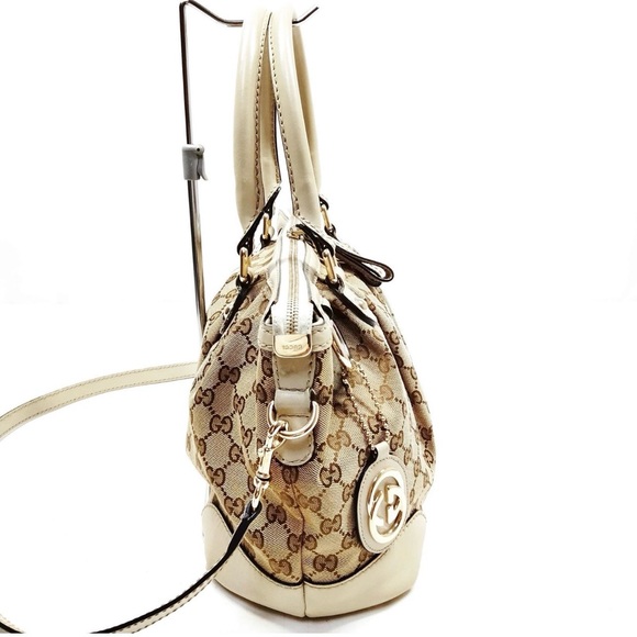 Gucci Hand Bag Brown Canvas - Picture 3 of 9